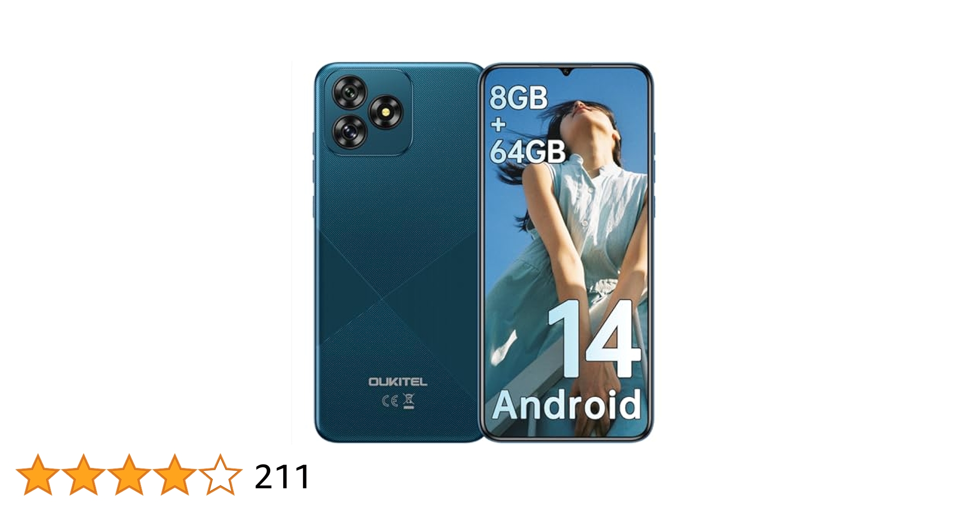 Amazon | OUKITEL C53 SIMフリースマートフォン 本体 8GB RAM+